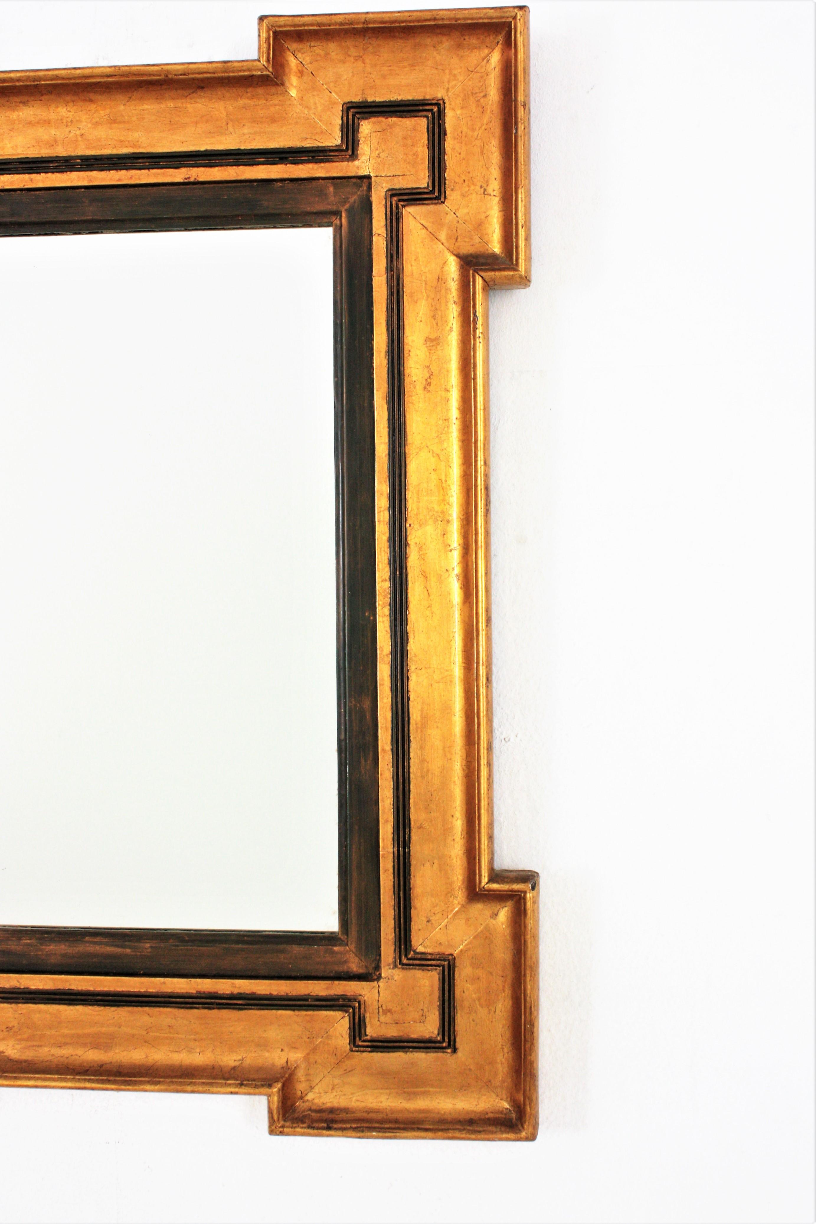 20th Century Neoclassical Modern Giltwood Mirror For Sale