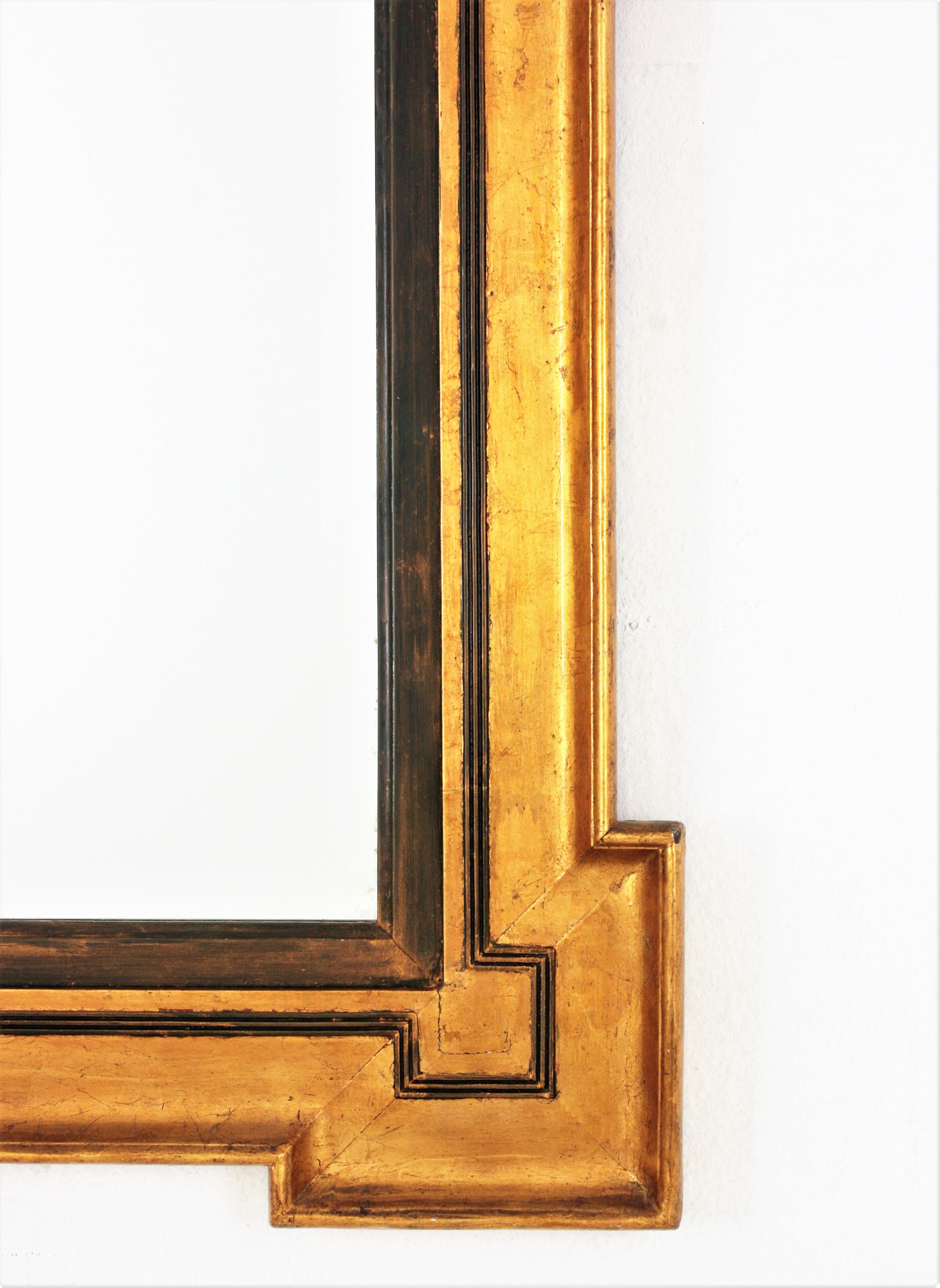 Neoclassical Modern Giltwood Mirror For Sale 3