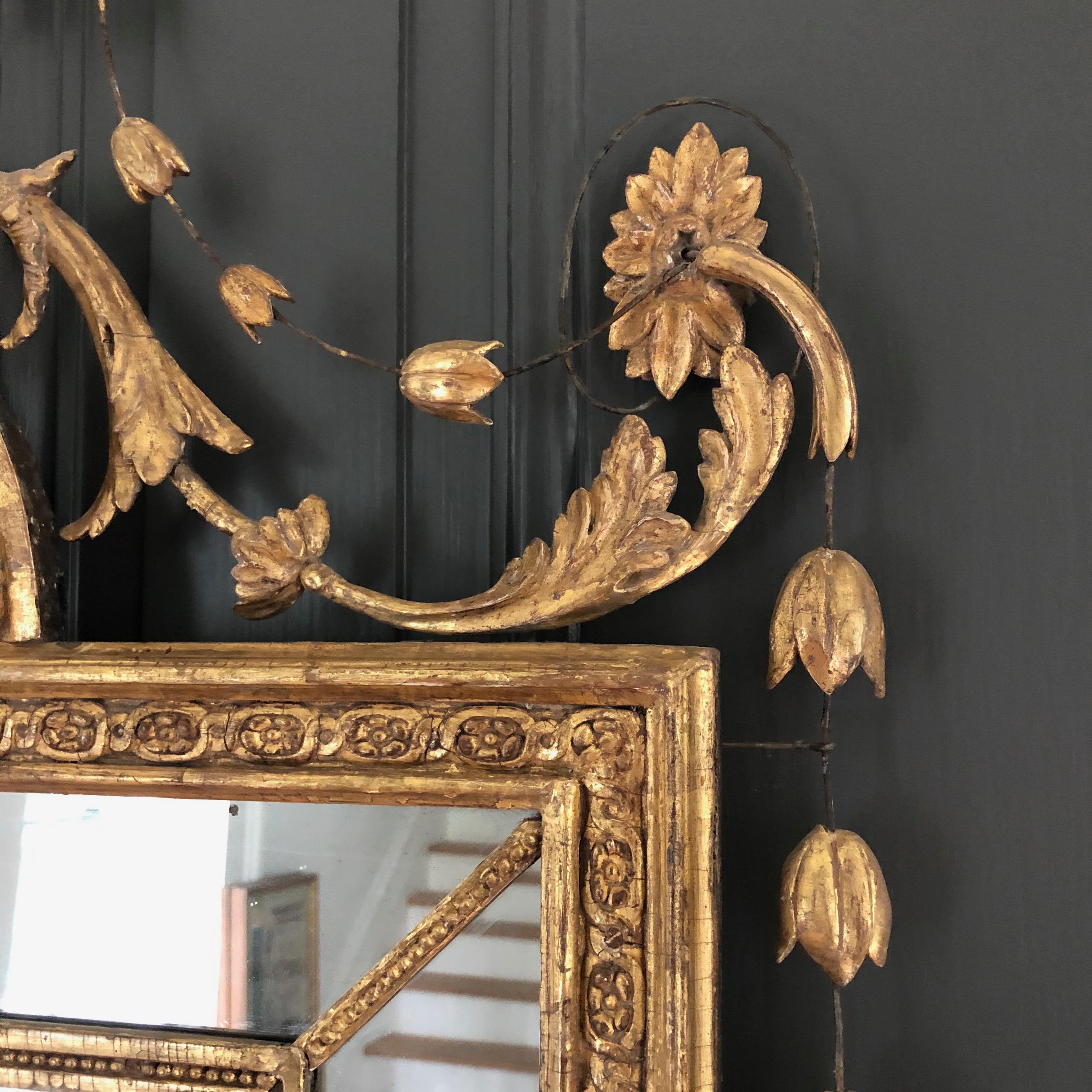 English Neoclassical Giltwood Pier Mirror