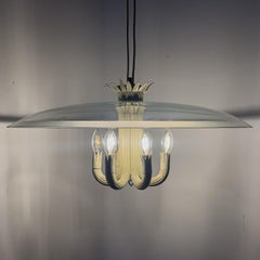 Lustre néoclassique en bois de verre de Pietro Chiesa pour Fontana Arte, Italie, années 1930