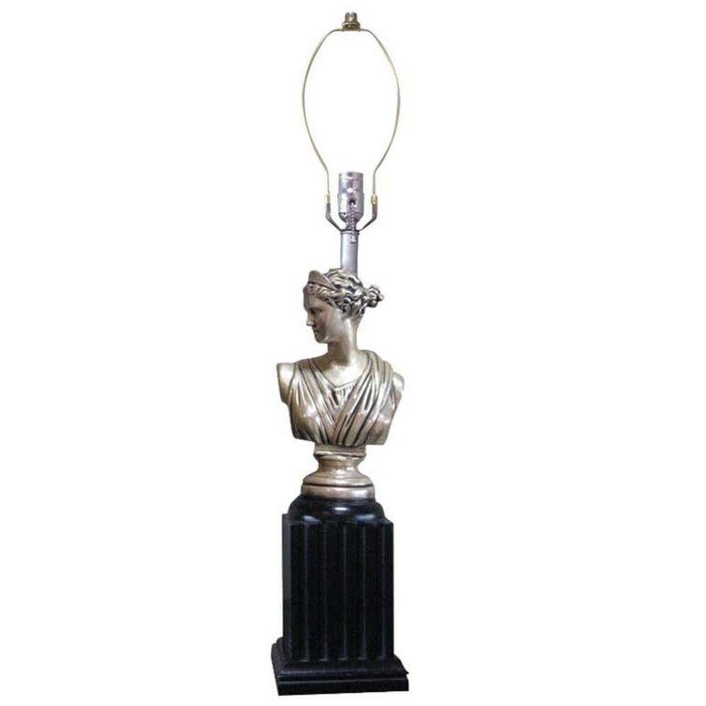 MCM High Style Hollywood Regency God & Goddess Pillar Table Lamps, Pair In Excellent Condition For Sale In Van Nuys, CA