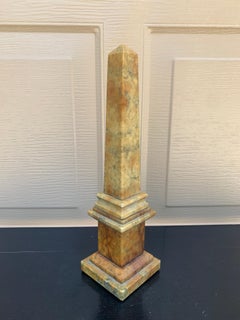 Neoclassical Grand Tour Italian Solid Marble Obelisk