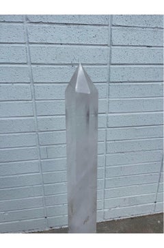 Neoclassical Grand Tour Style Natural Rock Crystal Obelisk