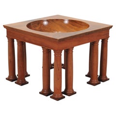 Neoclassical Greco-Roman Walnut Bubinga Rosewood Signed Bowl