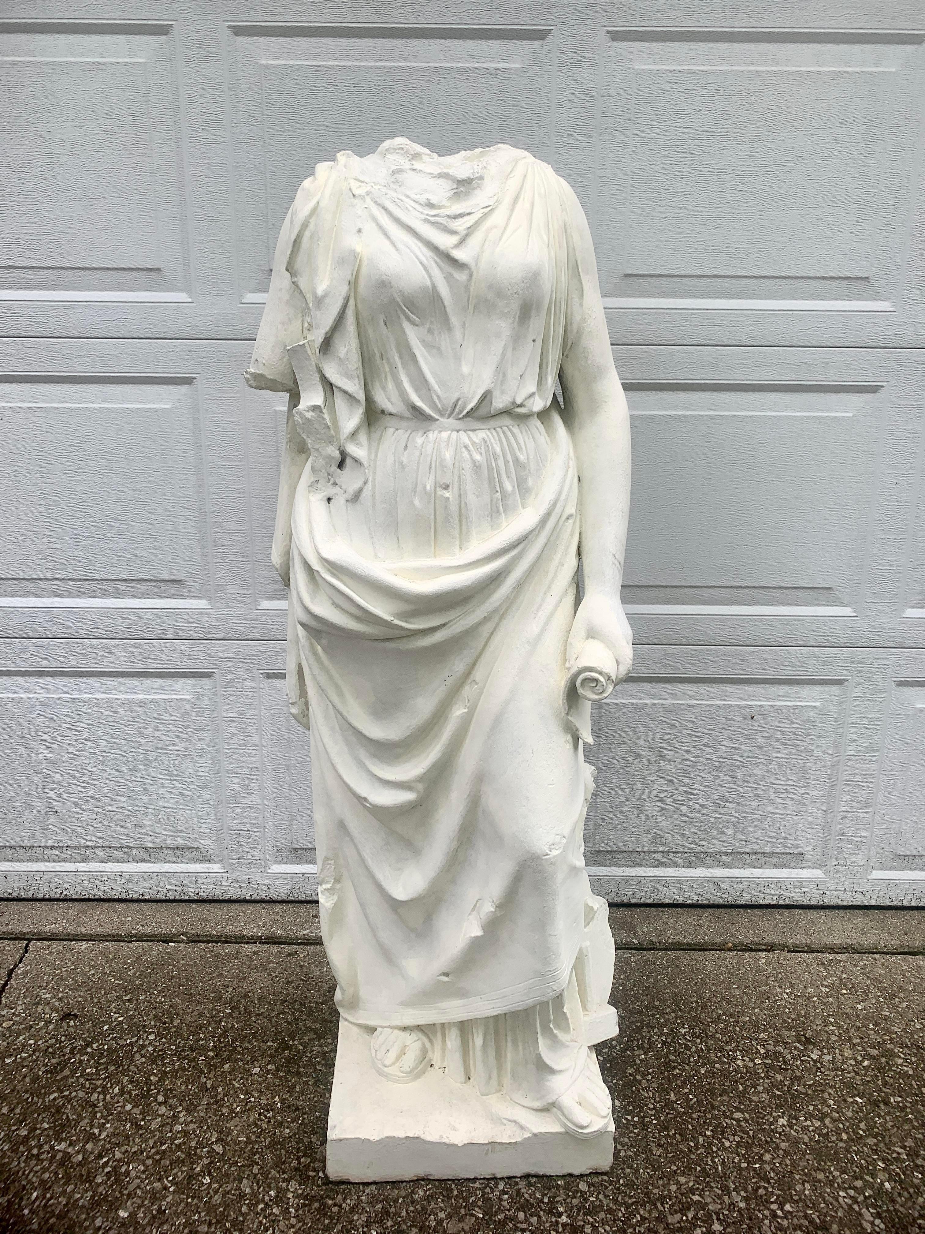 Neoclassical Greek Goddess Life-Size Cast Stone Statue 5