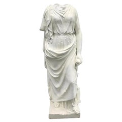 Neoclassical Greek Goddess Life-Size Cast Stone Statue