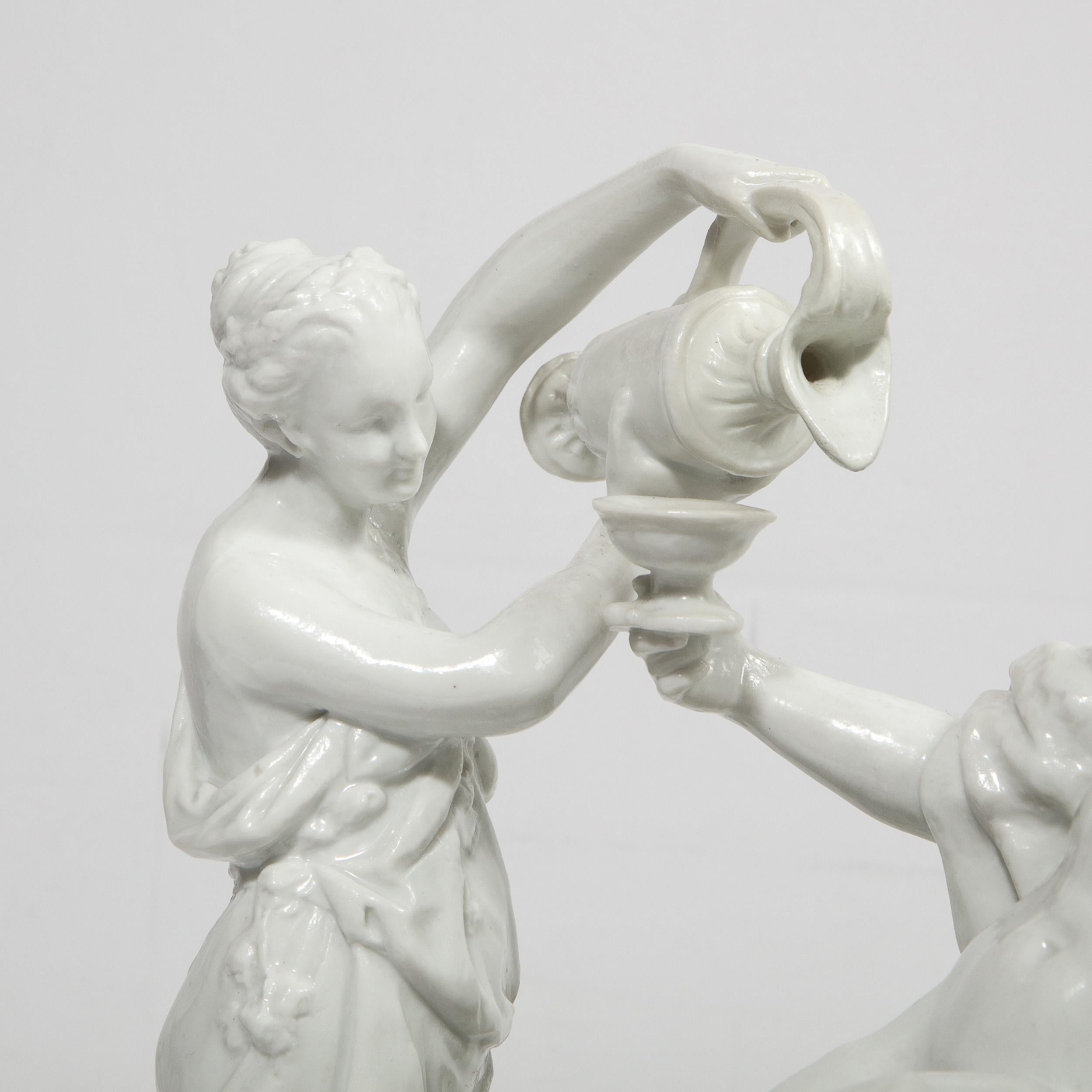 Sculpture « Bacchus » en porcelaine biscuit blanche de style néoclassique grec en vente 6