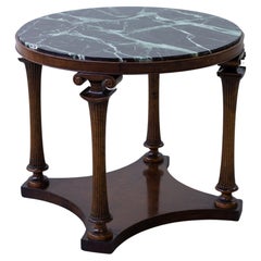 Neoclassical Green marble entrance table in the manner of Axel Einar Hjorth 