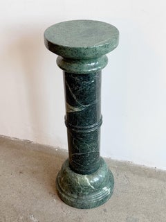 Neoclassical Green Solid Marble Pedestal