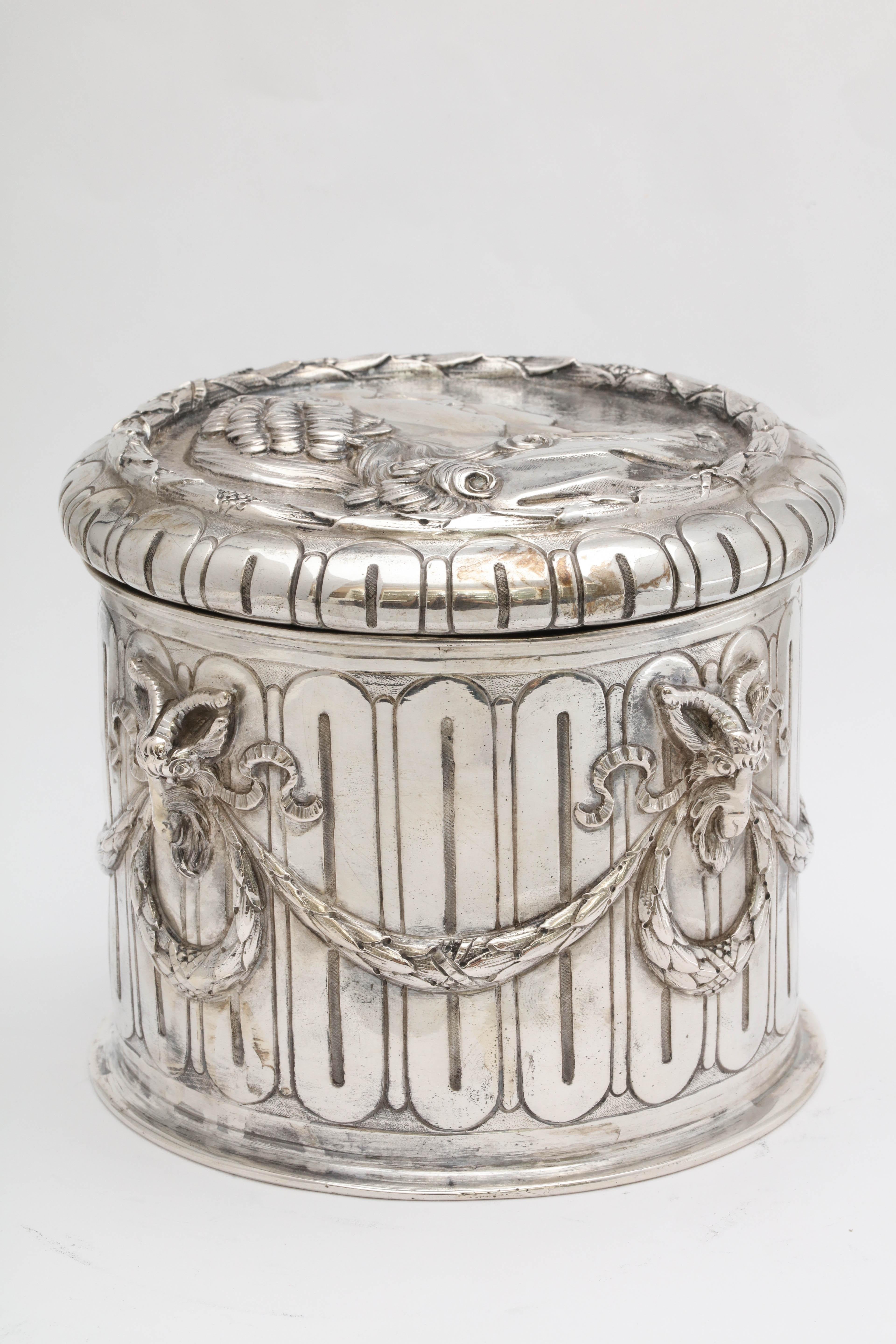 Neoclassical Hannau Continental Silver '.800' Table Box 8