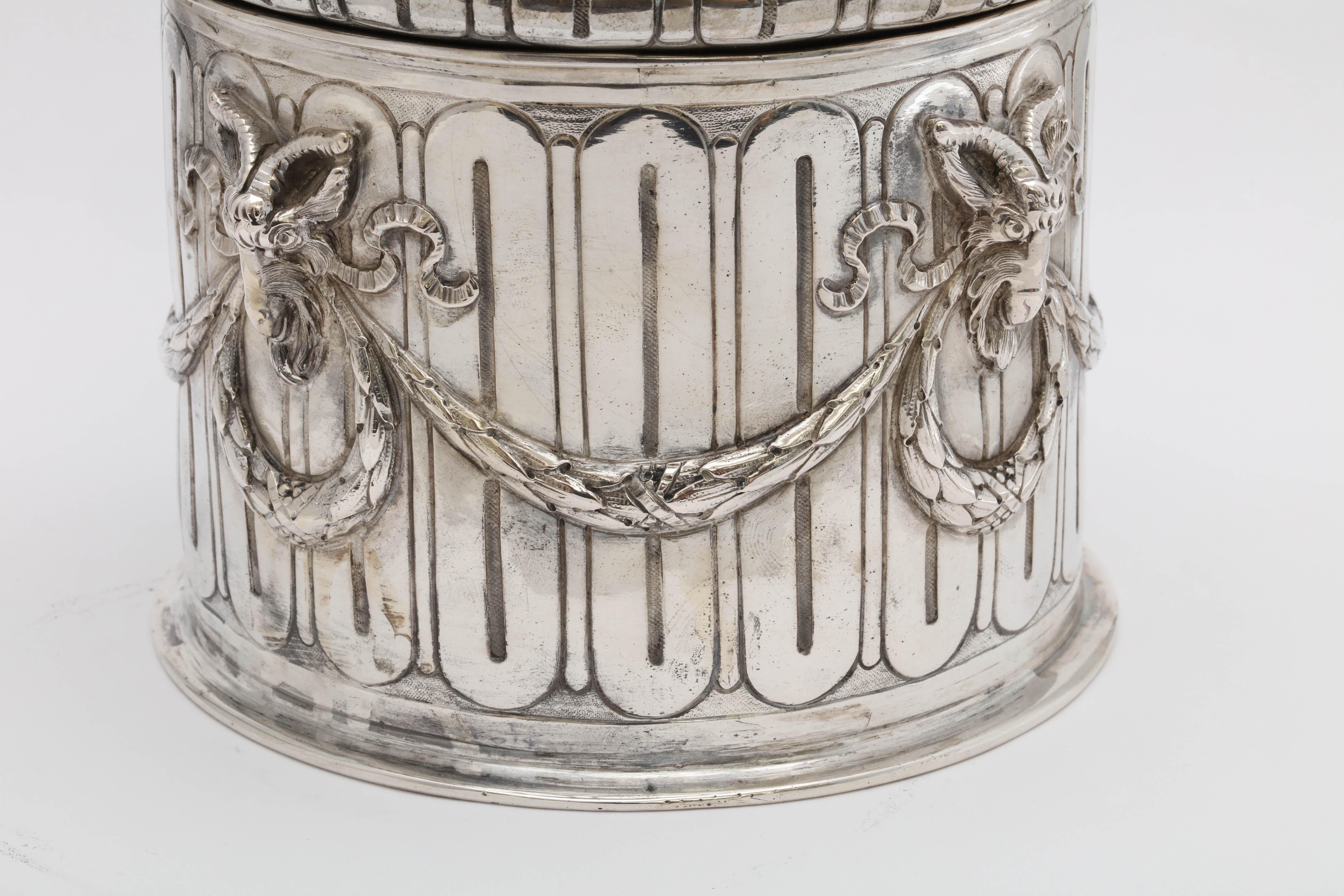 Sterling Silver Neoclassical Hannau Continental Silver '.800' Table Box
