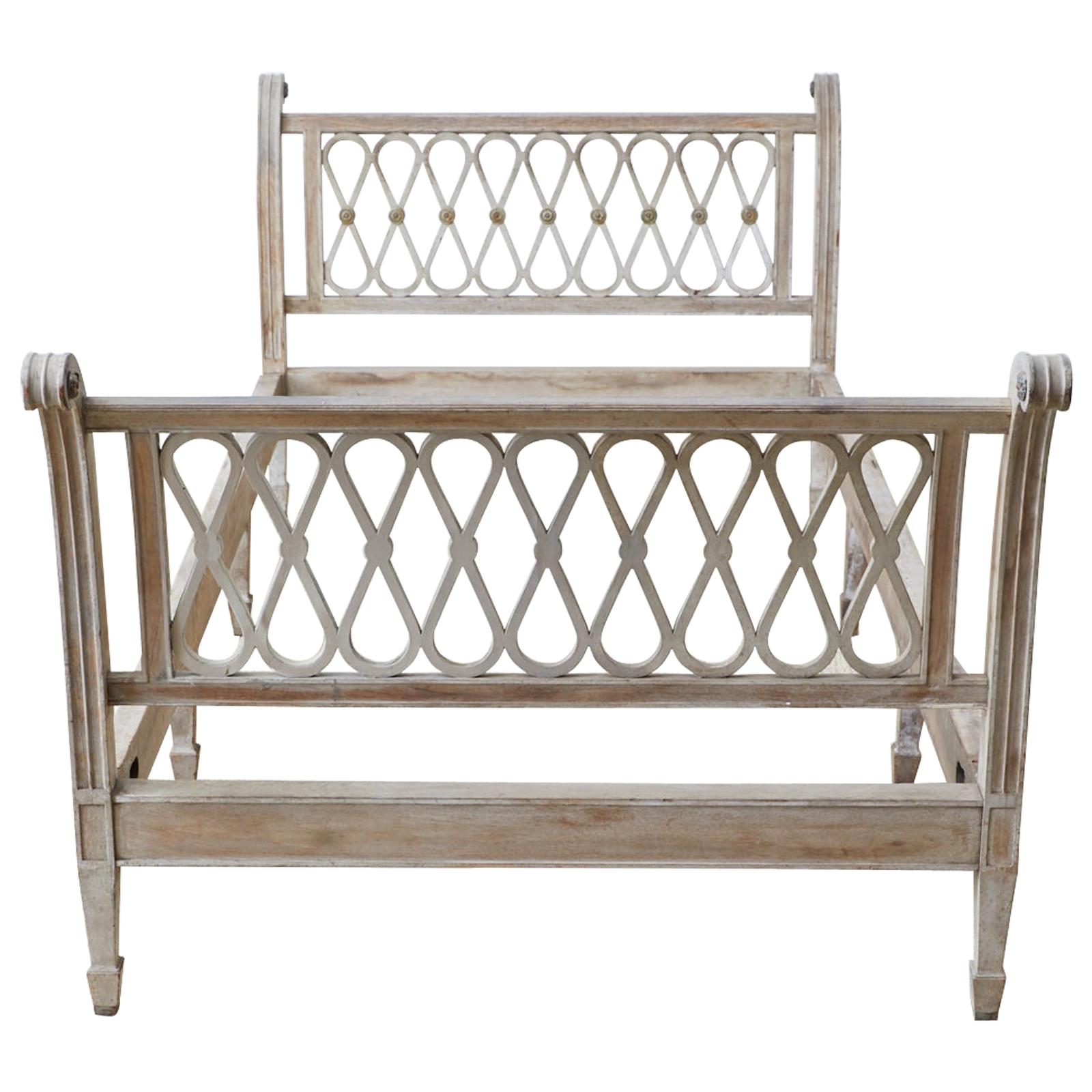 Neoclassical Hollywood Regency French Bed Frame