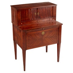 Neoclassical Inlaid Wood Bureau De Dame or Ladies Desk