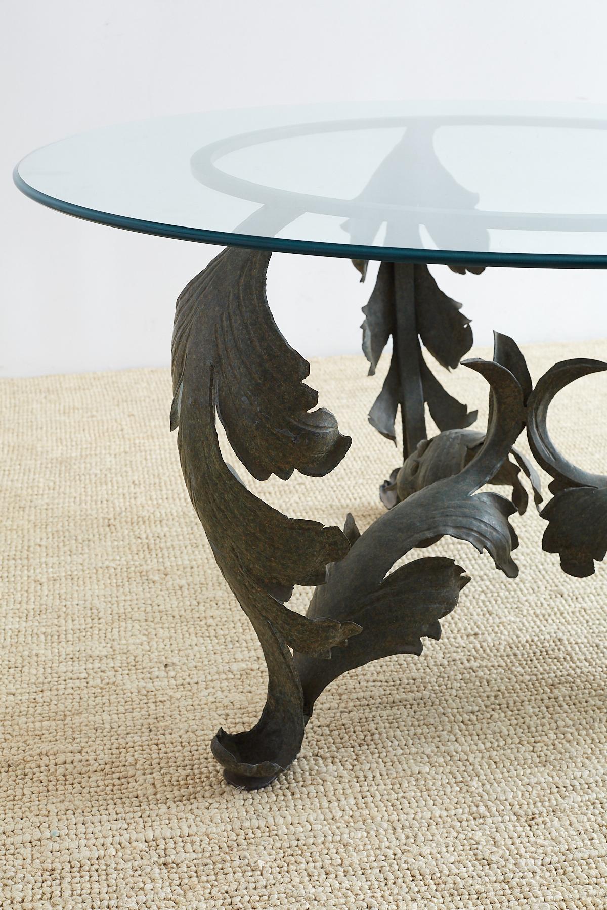 Neoclassical Iron Acanthus Leaf Dining Table 3