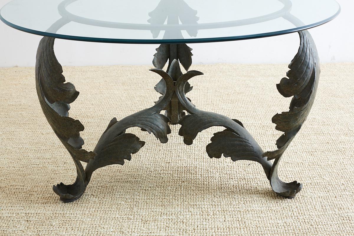 Neoclassical Iron Acanthus Leaf Dining Table 5