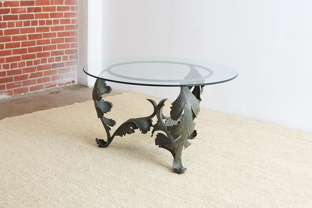 Neoclassical Iron Acanthus Leaf Dining Table 7