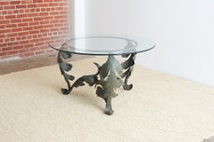 Neoclassical Iron Acanthus Leaf Dining Table