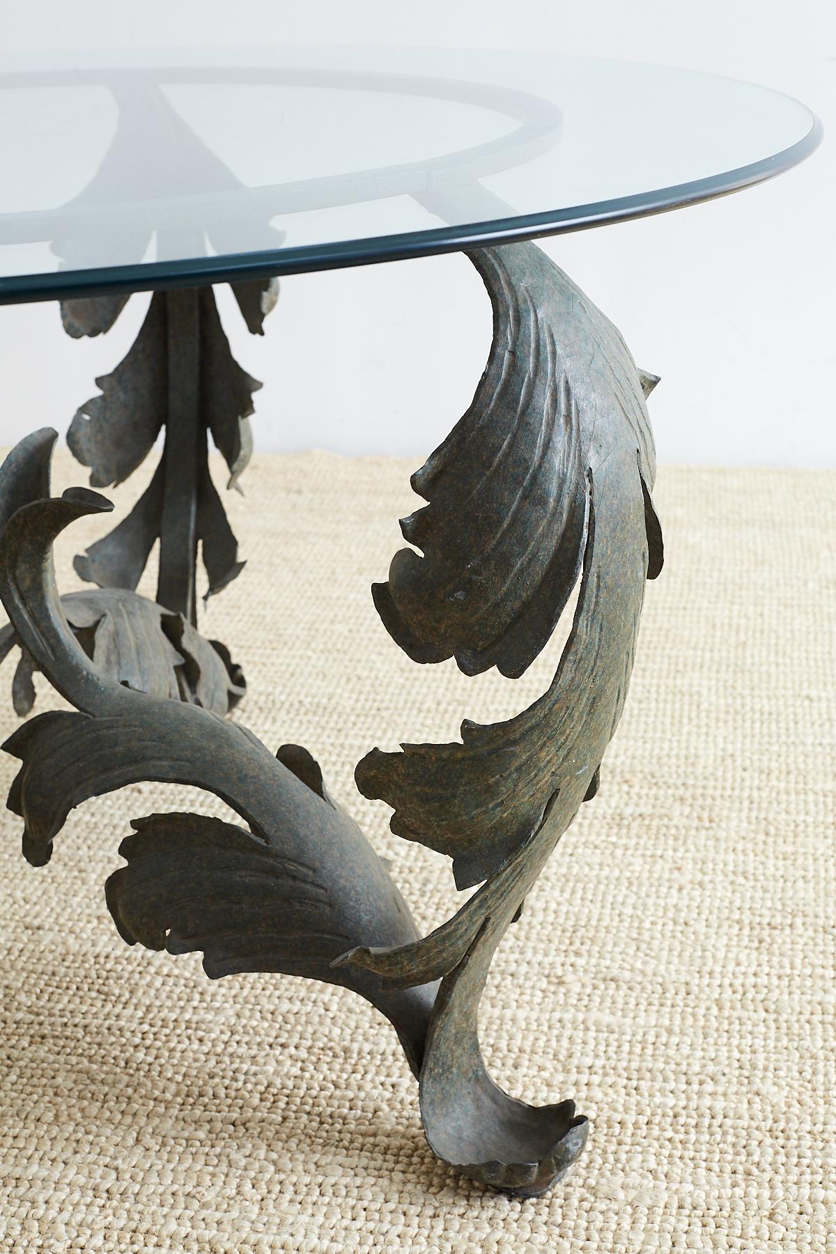 Neoclassical Iron Acanthus Leaf Dining Table 2