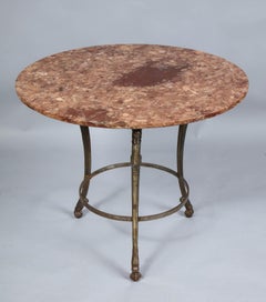 Neoclassical Iron and Marble Table