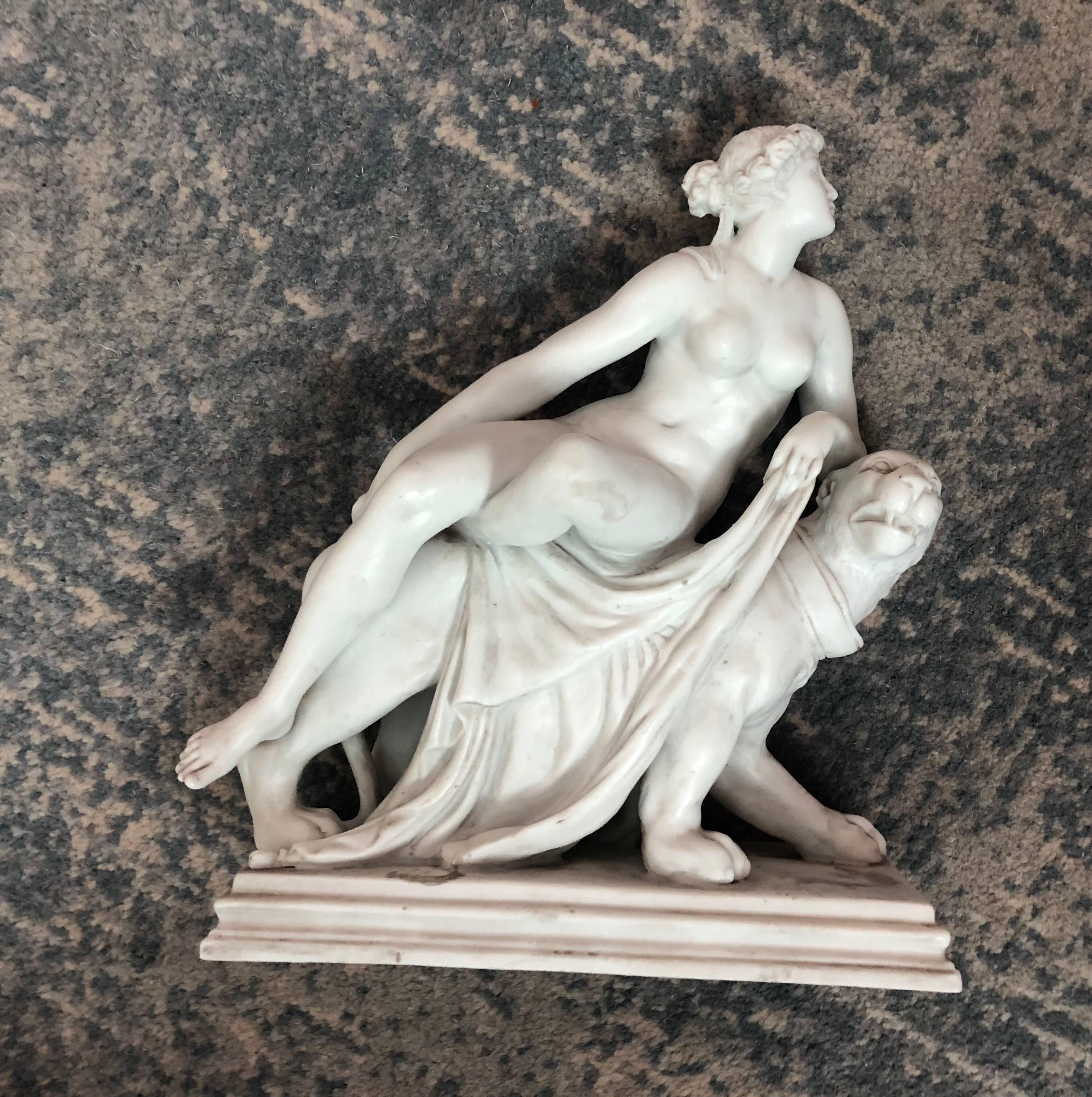 Amazing 19th century Italian white marble neoclassical figure after Dannecker.

Johann Heinrich von Dannecker (October 16, 1758 in Stuttgart – December 8, 1841 in Stuttgart) was a German sculptor.

He was the third of five children of Georg