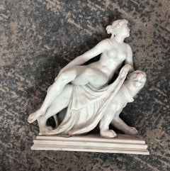 Neoclassical Italian Dannecker Ariadne Marble Figure 19th Century, Signed