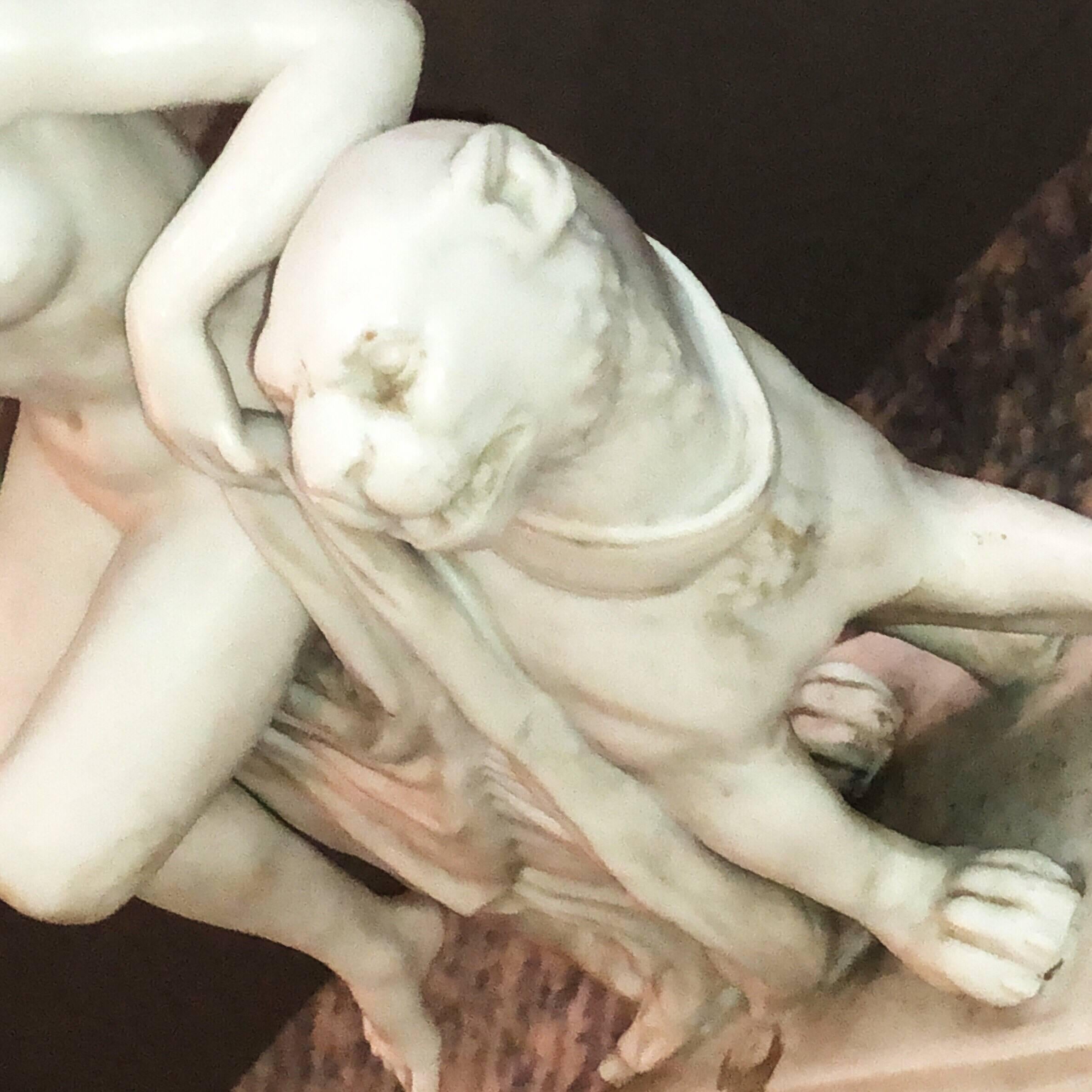 Neoclassical Italian Dannecker Ariadne Marble Figure 19th Century, Signed 4