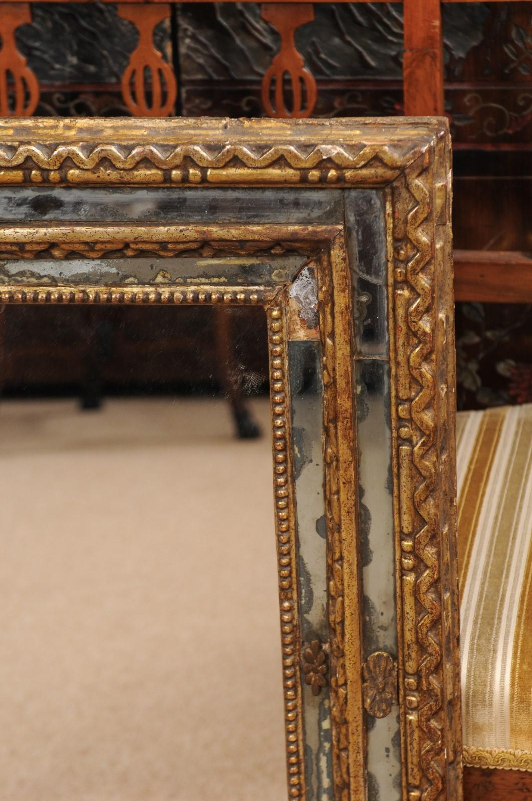 Neoclassical Italian Giltwood Mirror, Late 18th Century 7