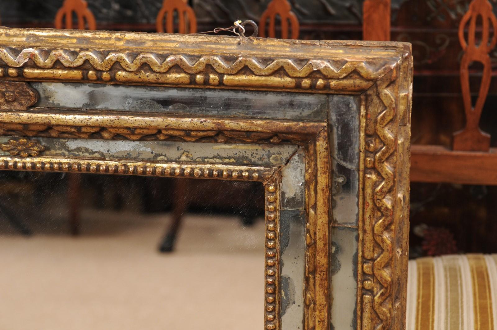 Neoclassical Italian Giltwood Mirror, Late 18th Century In Good Condition In Atlanta, GA