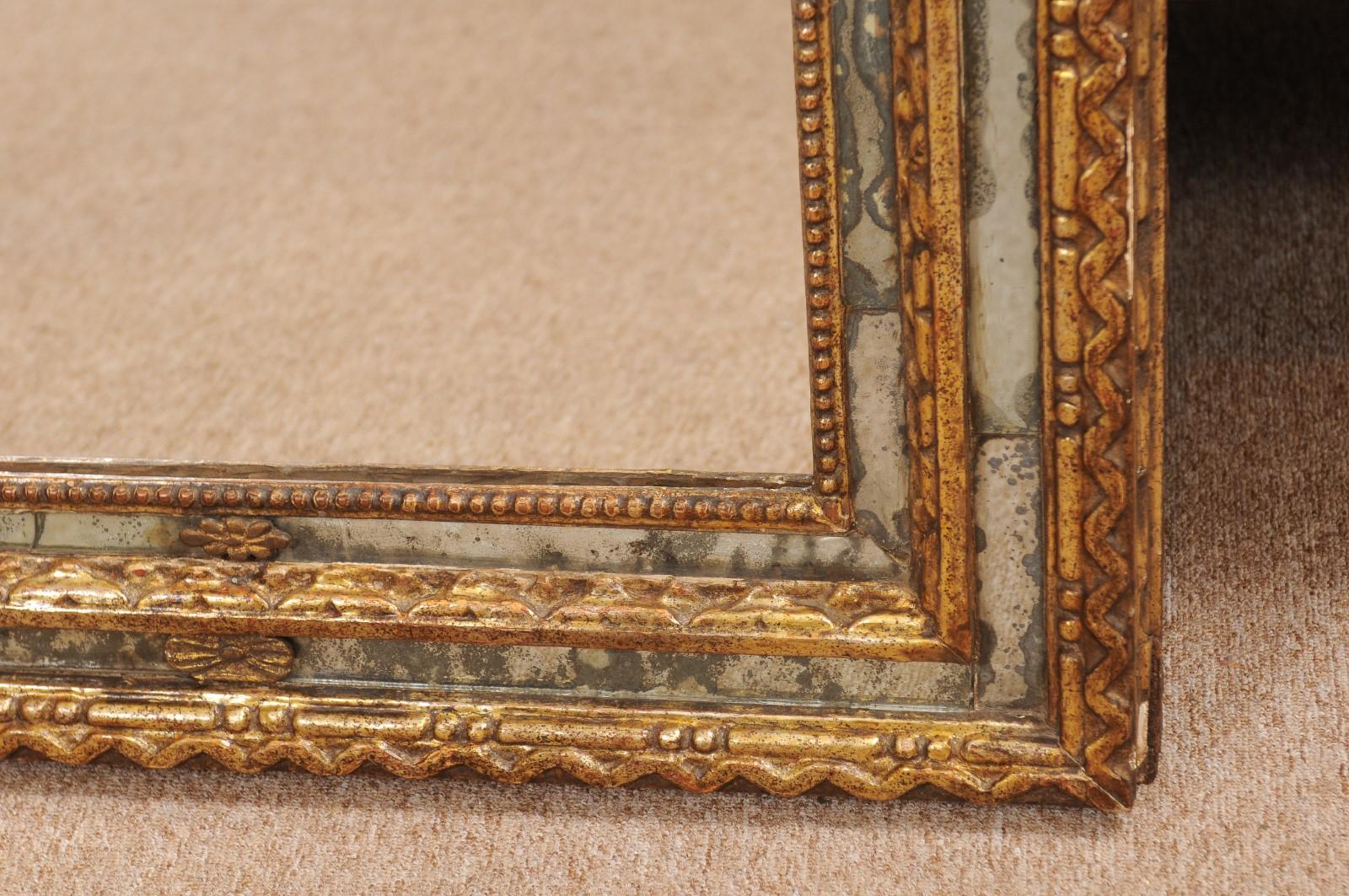 Neoclassical Italian Giltwood Mirror, Late 18th Century 1