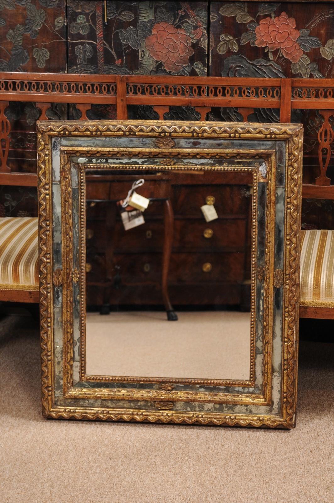 Neoclassical Italian Giltwood Mirror, Late 18th Century 3