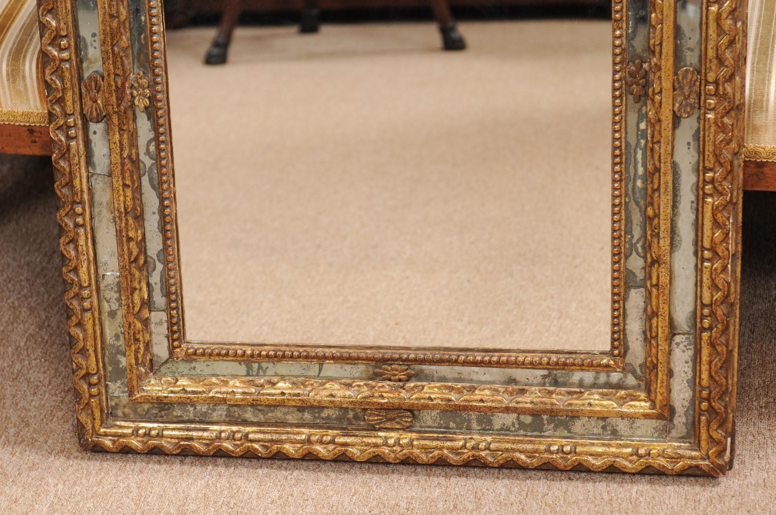 Neoclassical Italian Giltwood Mirror, Late 18th Century 5