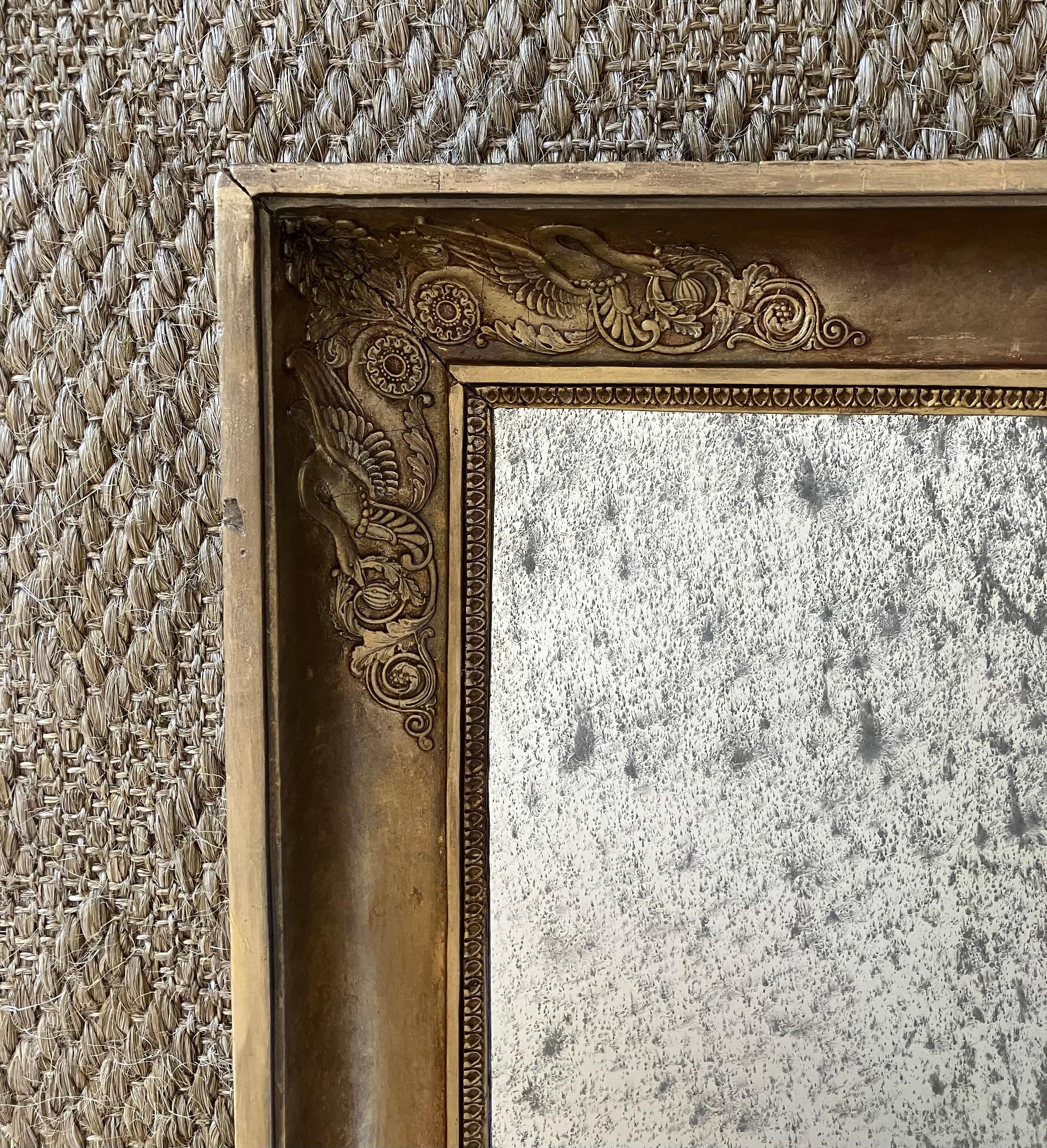 Carlo X Specchio neoclassico italiano intagliato in oro in vendita
