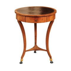 Neoclassical Italian Gueridon Side Table with Hoofed Feet