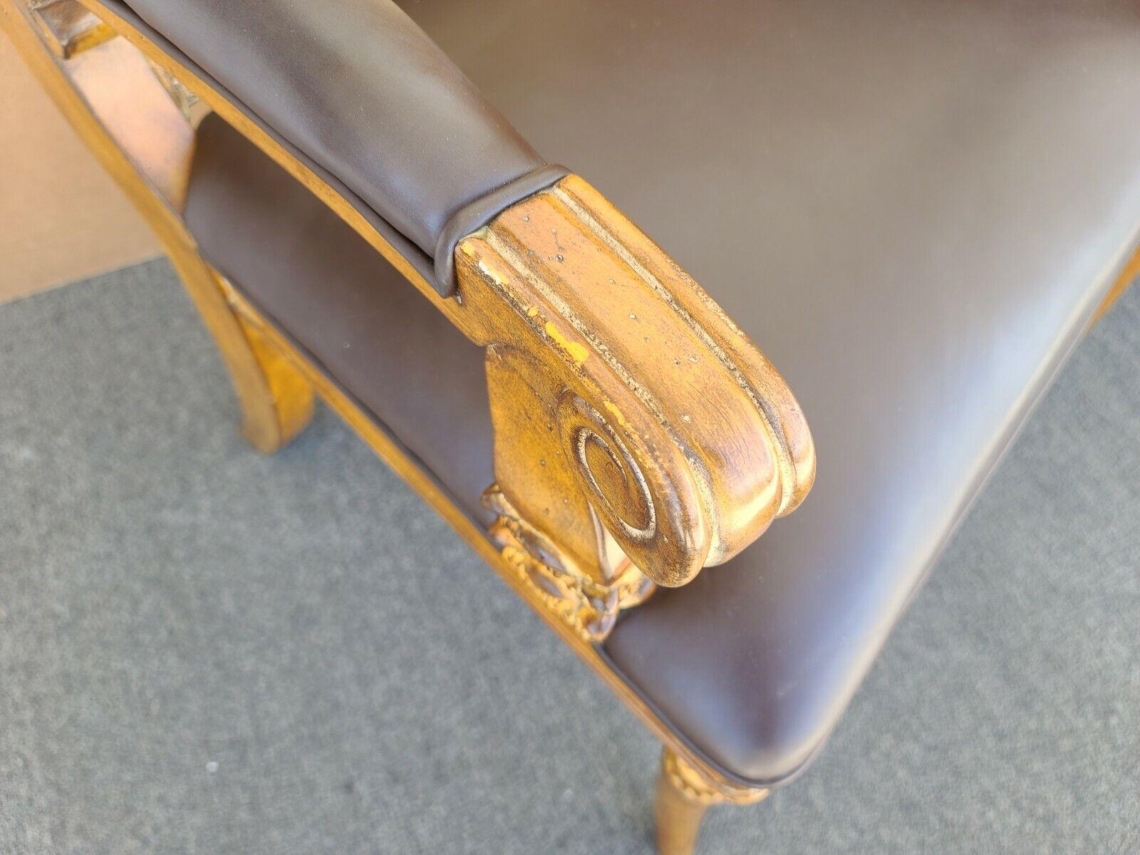 Fauteuils en cuir italiens néoclassiques pour salle à manger en osier par HOOKER en vente 2