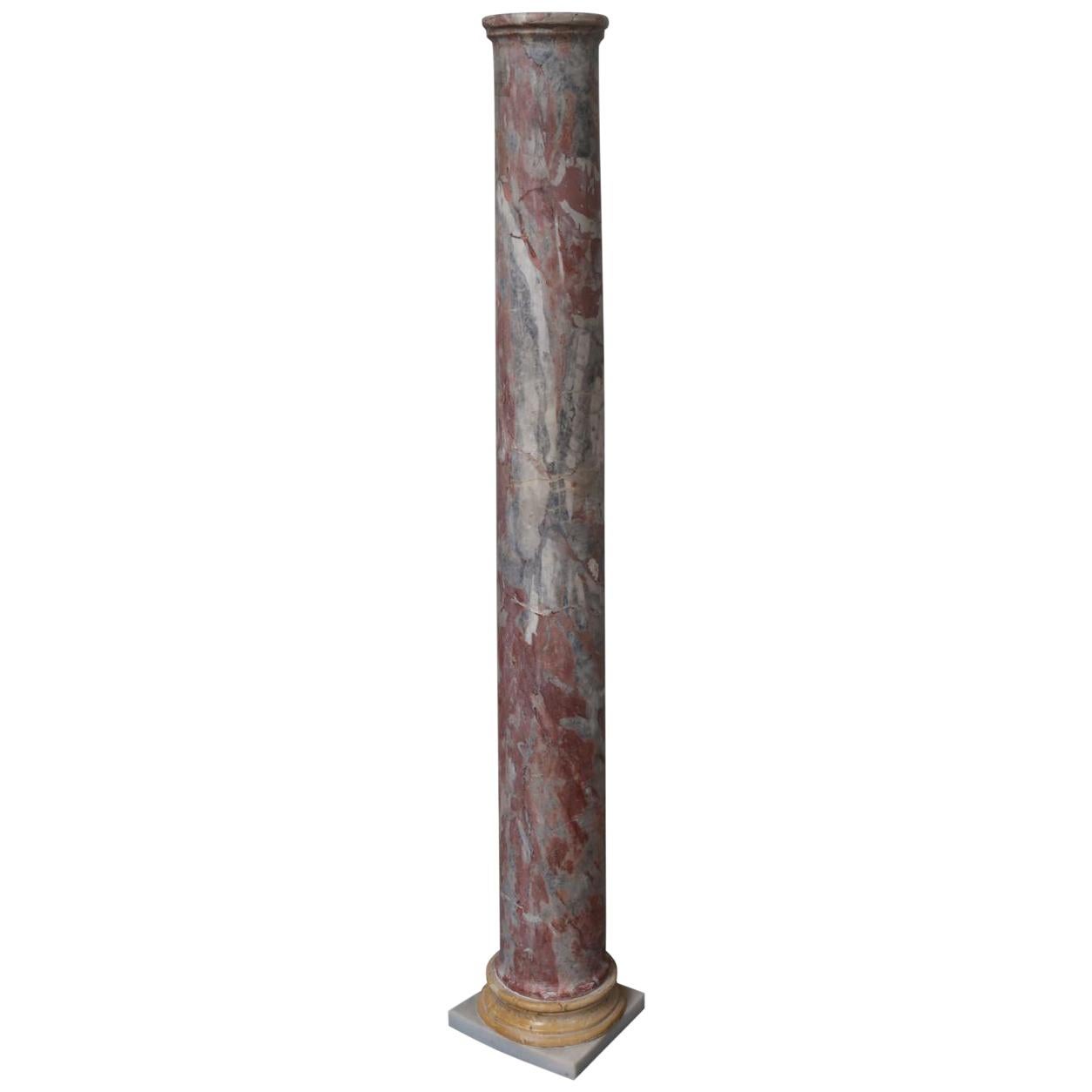 Neoclassical Italian Marble Column, Italy, 19th Century For Sale