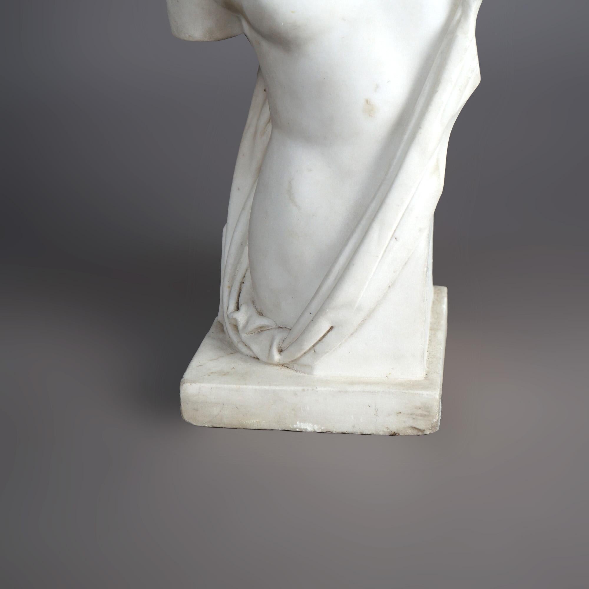 Neoclassical Italian Marble Sculpture, Psyche of Capua, Signed Gaëta Rossi Fece  9