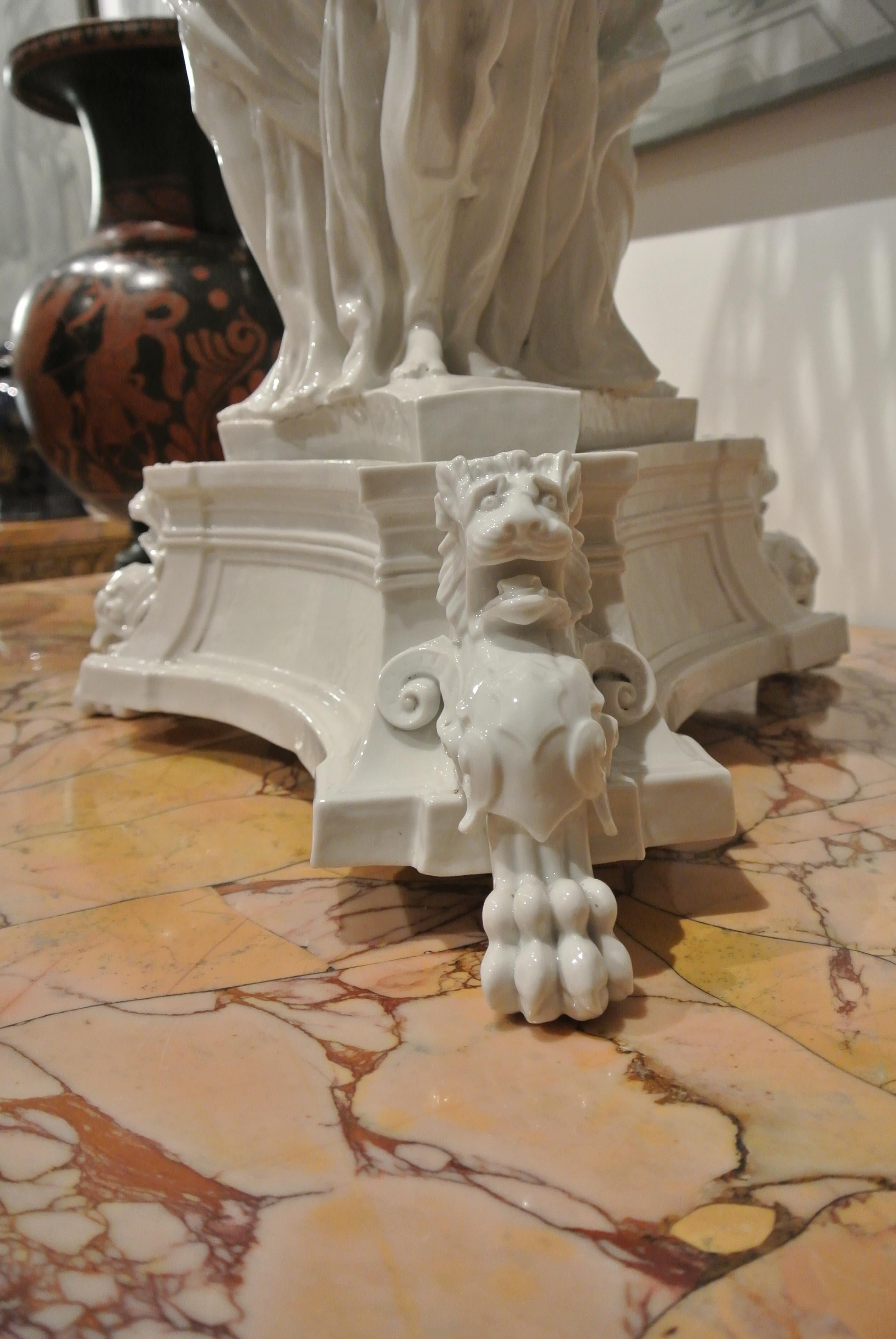 Neoclassical Italian Porcelain Sculptural Table Center, 1850 8