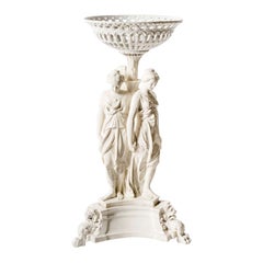 Neoclassical Italian Porcelain Sculptural Table Center, 1850