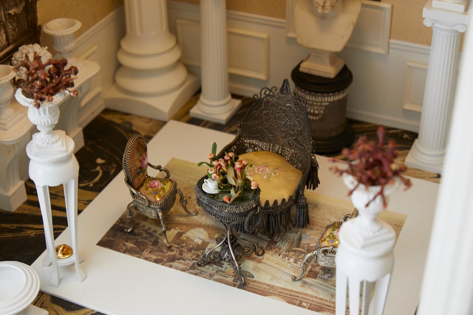 Neoclassical London Museum Miniature Doll House by Tom Roberts 2