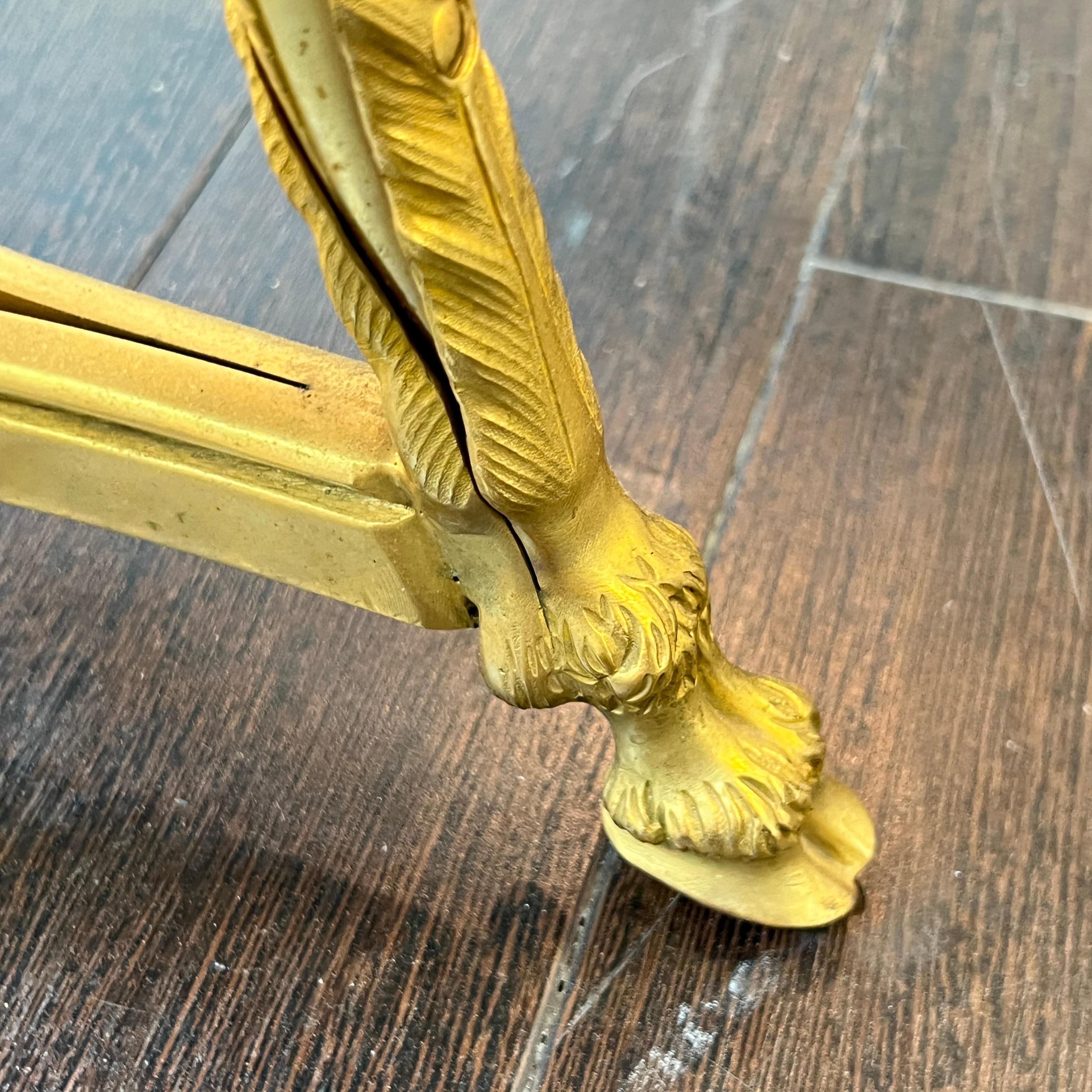 Neoclassical Louis XVI Style White Marble Gilt Bronze Gueridon Center Table For Sale 7