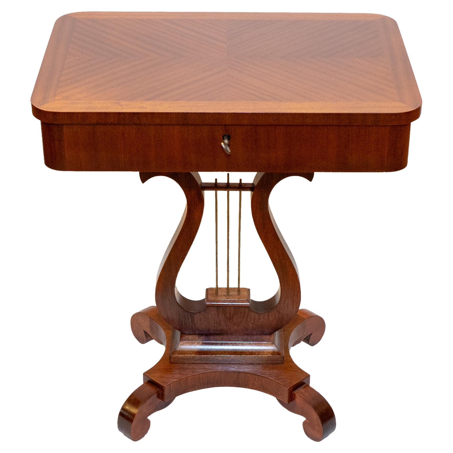 Neoclassical Lyre Table, Sweden 1935 For Sale