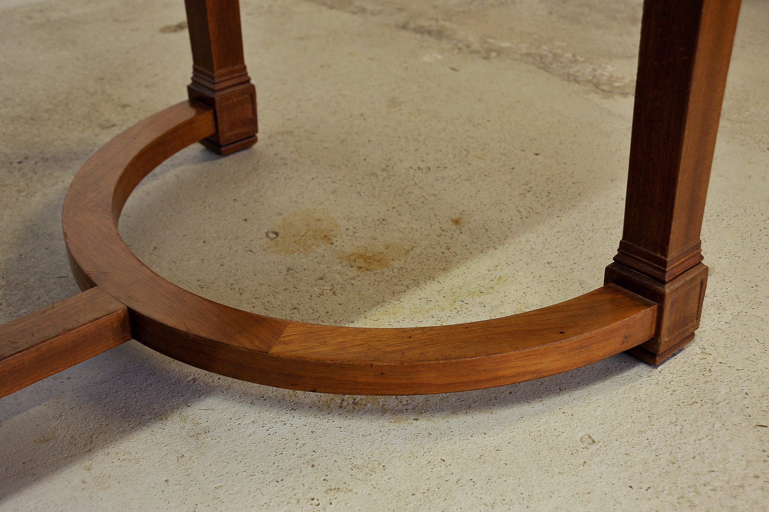 Neoclassical Mahogany and Leather Desk in the Style of André Arbus, France 1940s 7