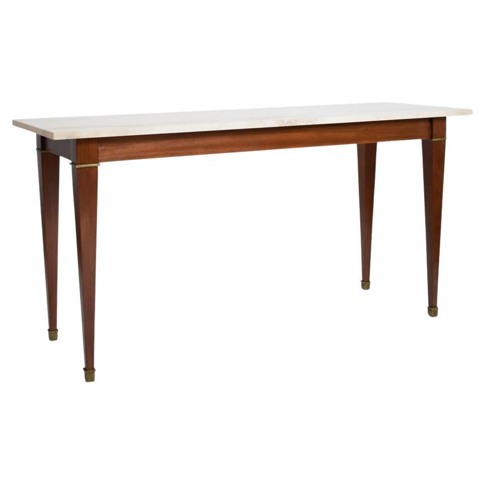 Consola neoclásica de caoba, años 60 en venta