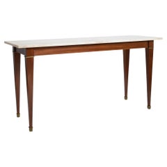 Neoclassical mahogany console table, 1960s