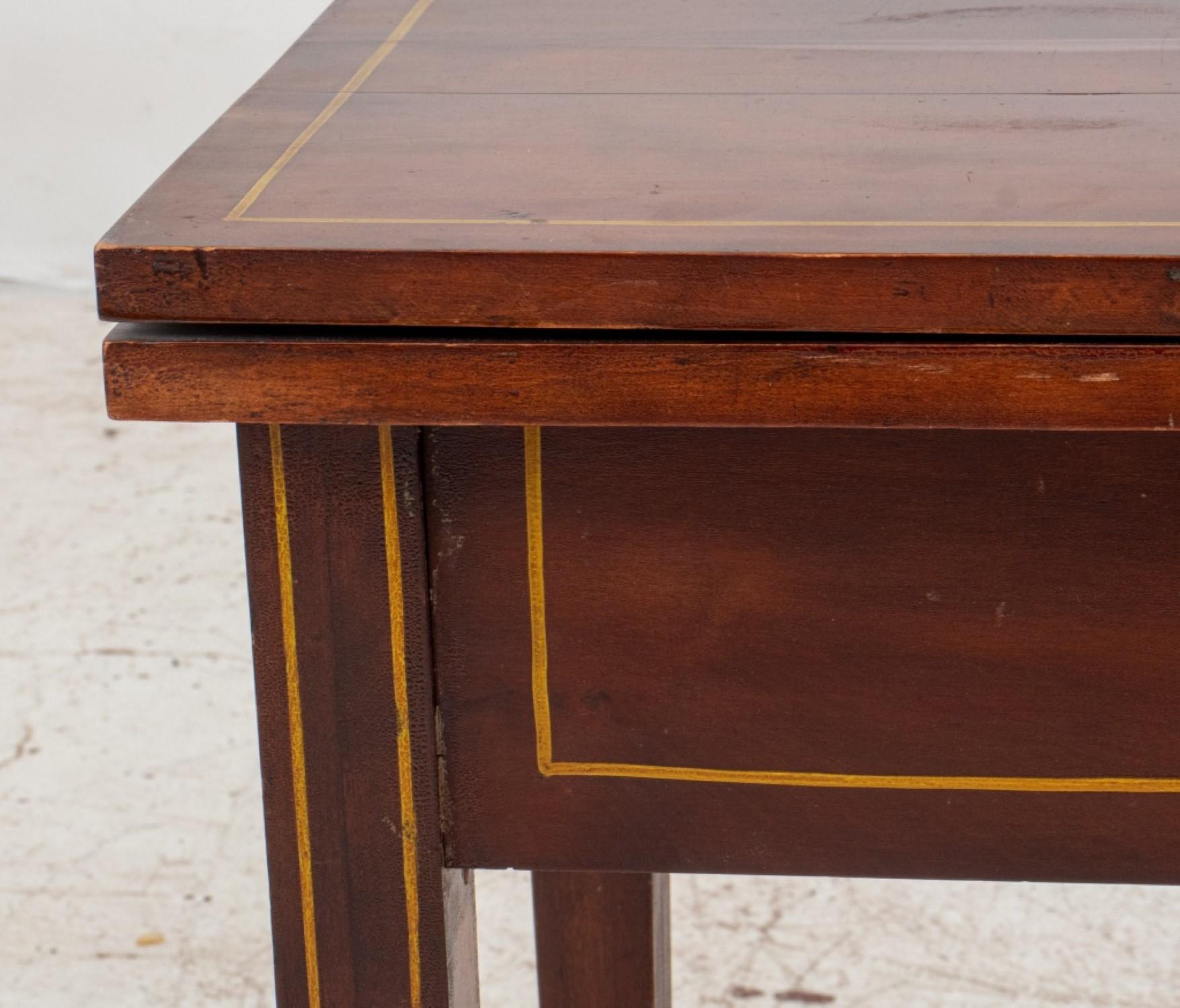 Italian Neoclassical Mahogany Folding Table Console For Sale