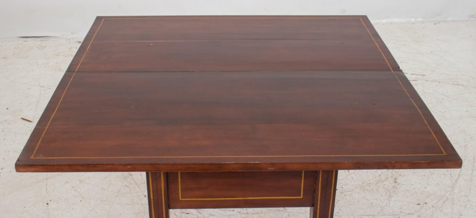 19th Century Neoclassical Mahogany Folding Table Console For Sale