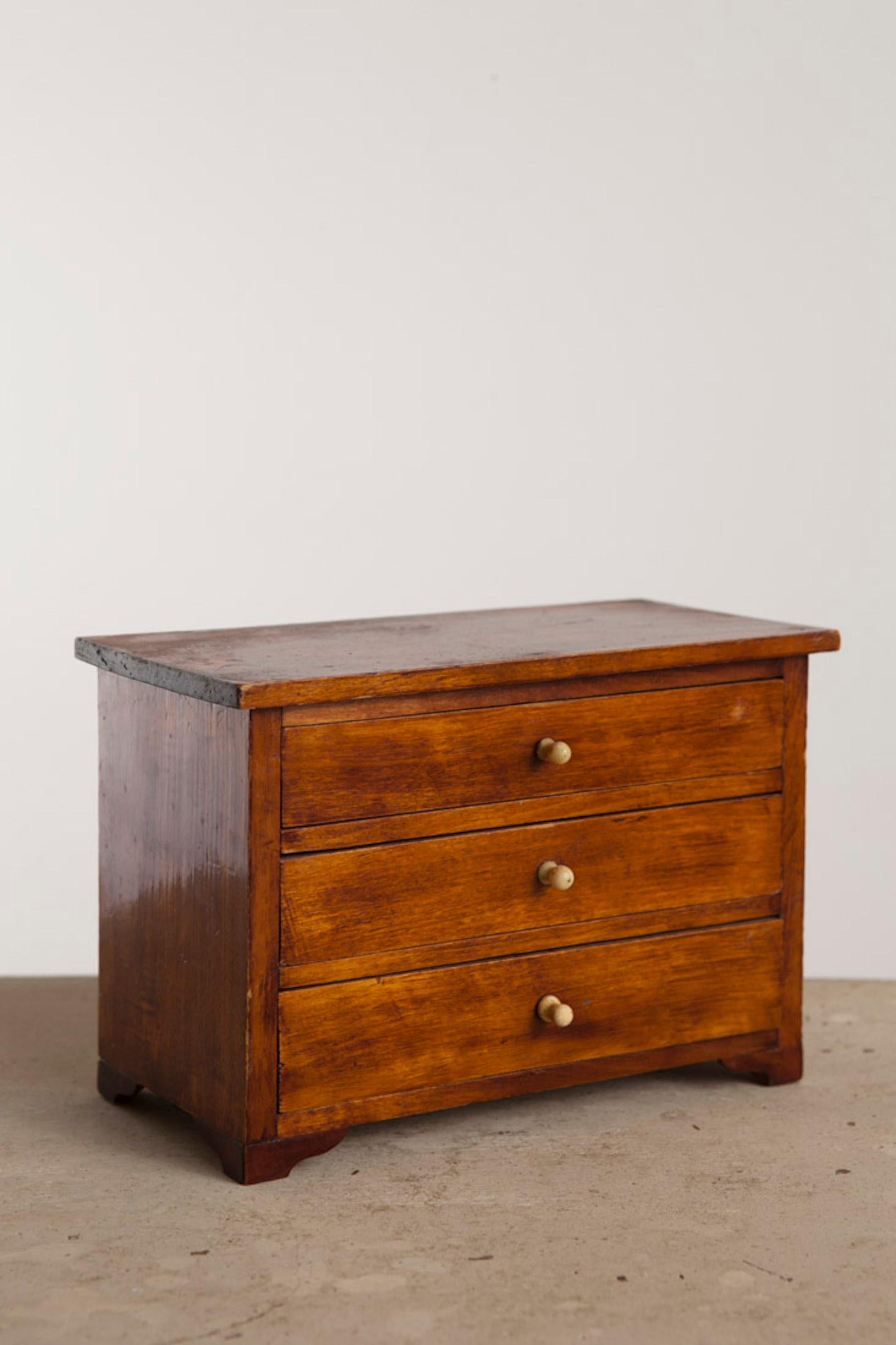 Mahogany Neoclassical, Miniature Cabinetmakers Sample Commode / Box, Sweden, Circa 1800