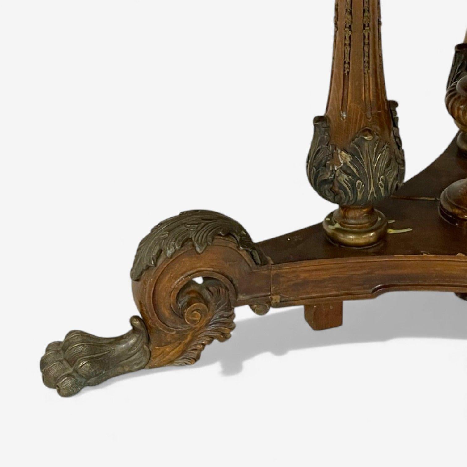 Neoclassical, Mahogany, Napoleonic Plaque Mounted Center Table, France, 1930s For Sale 5