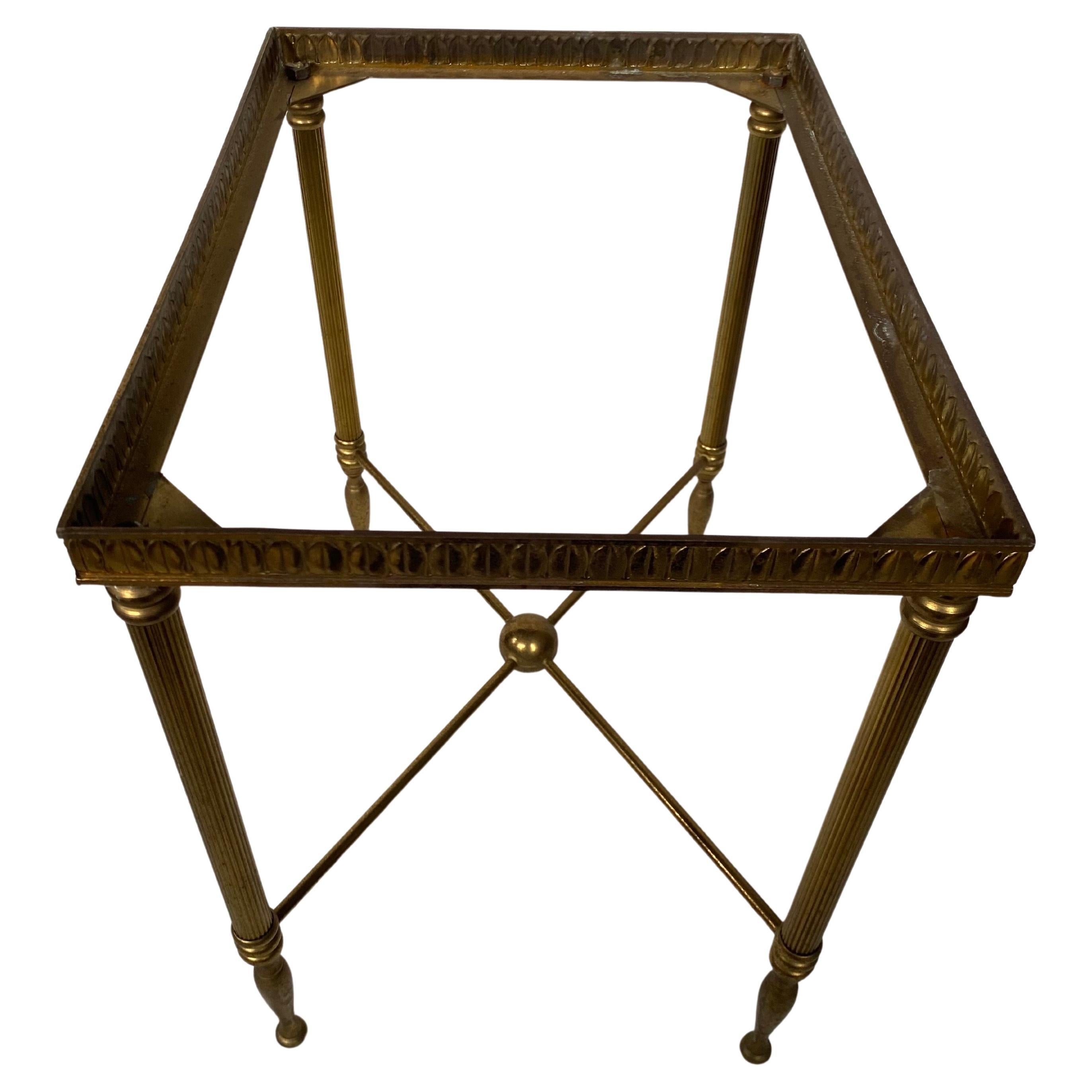 Tavolino in ottone e marmo in stile neoclassico Maison Bagues in vendita 3
