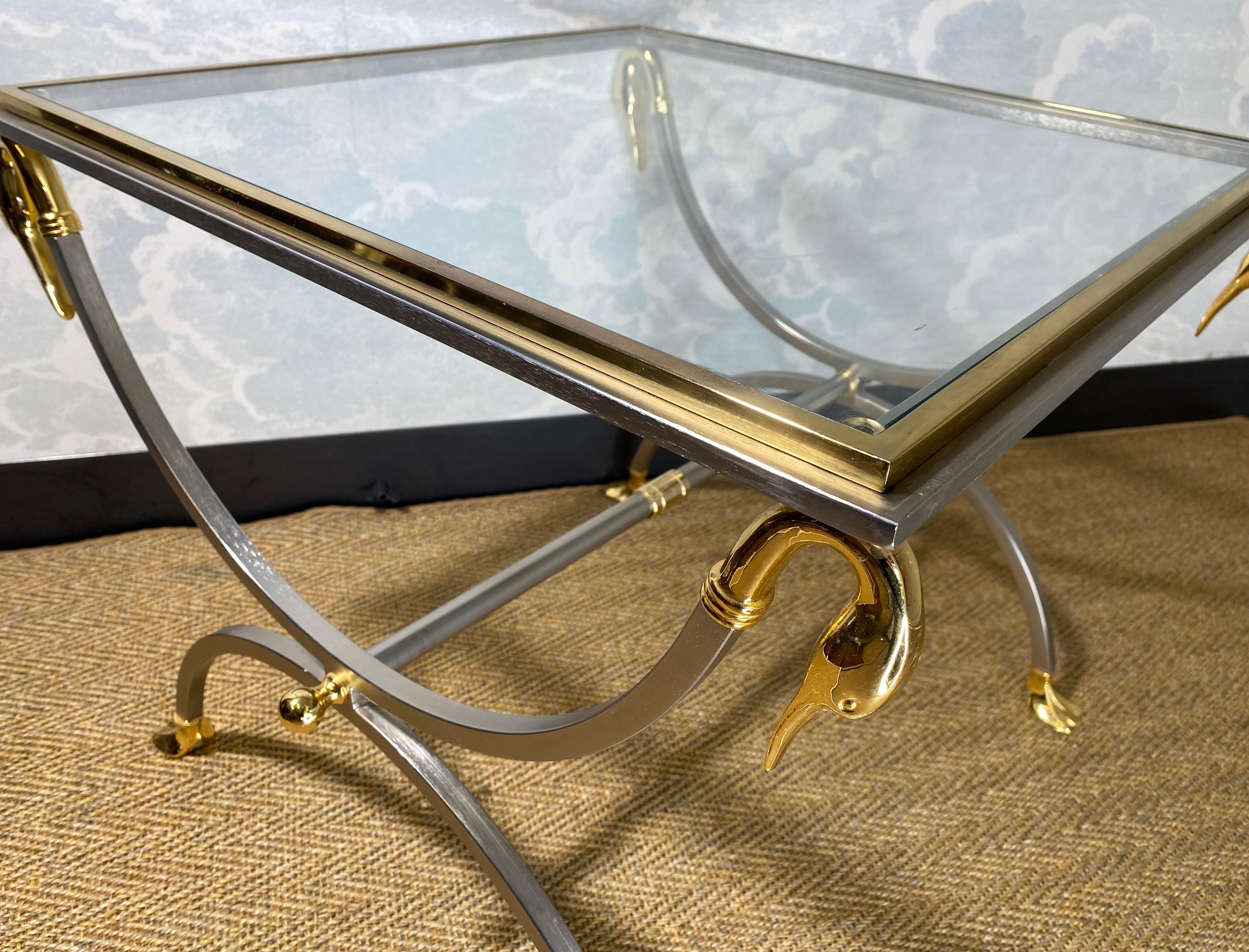 Brossé Table d'appoint néoclassique Maison Jansen Curule, France 1970 en vente
